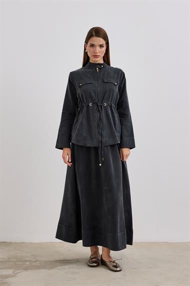 Candy Belden Bağcıklı Etekli Takım SİYAH