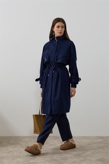 Carrot Fermuarlı Kapüşonlu Yağmurluk LACİVERT