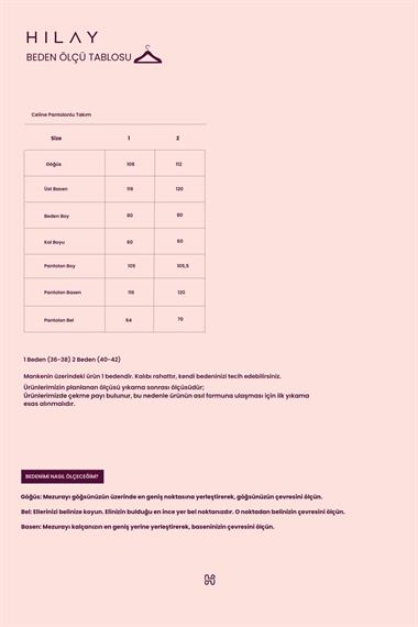 Celine Ceketli Fleto Detaylı Pantolonlu Takım LACİVERT