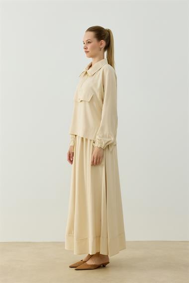 COSTA ETEKLİ TAKIM BEJ