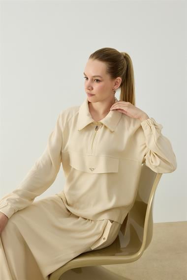 COSTA ETEKLİ TAKIM BEJ