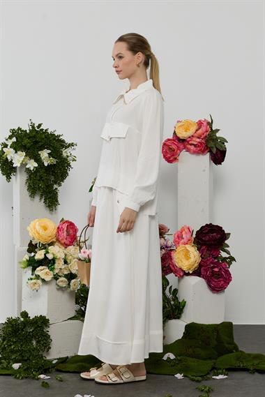 COSTA ETEKLİ TAKIM BEYAZ