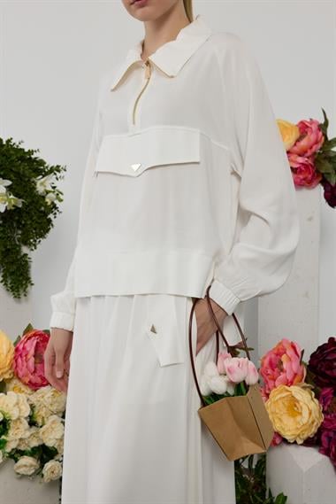 COSTA ETEKLİ TAKIM BEYAZ