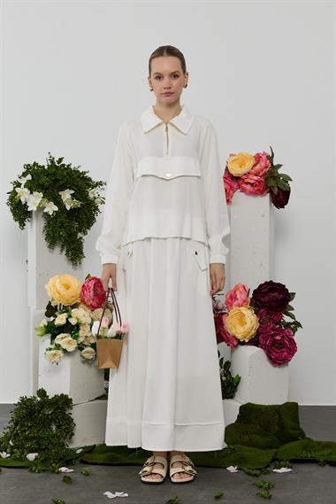 COSTA ETEKLİ TAKIM BEYAZ