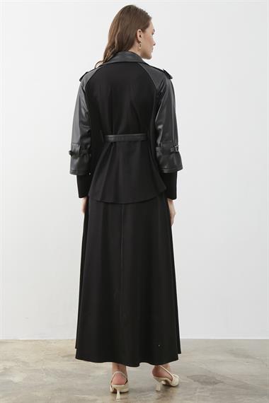 DAKOTA ETEKLİ TAKIM SİYAH