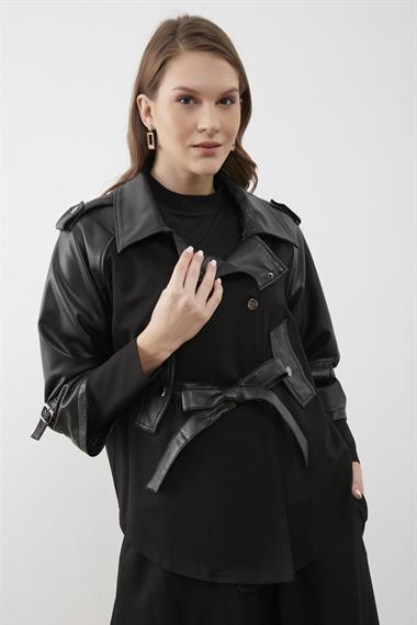 DAKOTA ETEKLİ TAKIM SİYAH