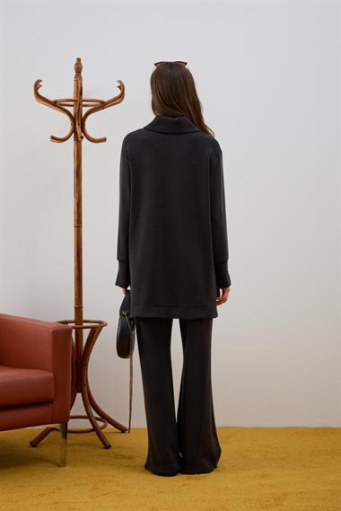 Dakota Kanguru Cepli Eşofman Pantolonlu Takım SİYAH