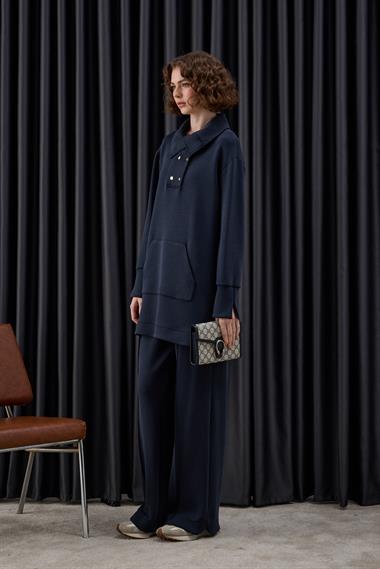 Dakota Kanguru Cepli Eşofman Pantolonlu Takım LACİVERT