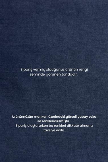 Daphne Şal Detaylı Lyocell Etekli Takım LACİVERT