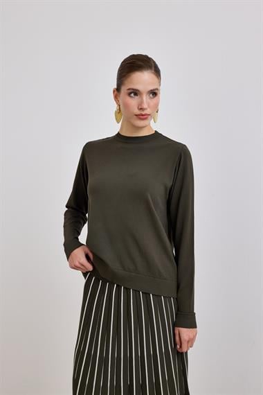 Diamond Piliseli Triko Etekli Takım HAKİ