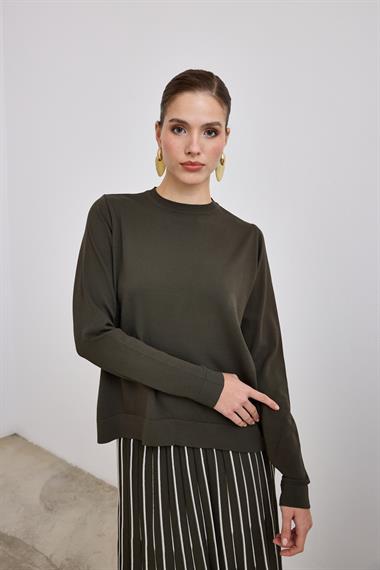 Diamond Piliseli Triko Etekli Takım HAKİ