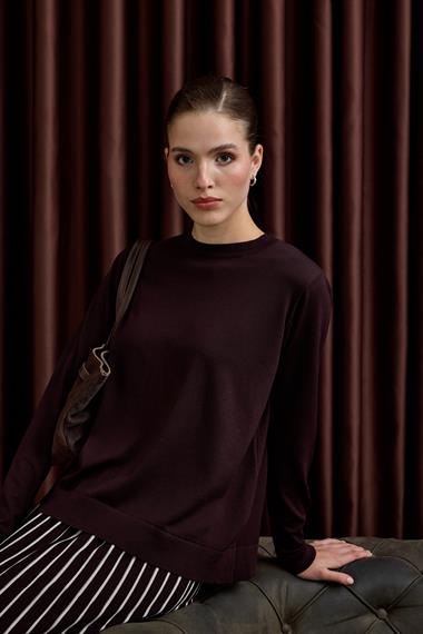 Diamond Piliseli Triko Etekli Takım KAHVERENGİ