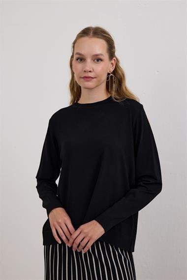 Diamond Piliseli Triko Etekli Takım SİYAH