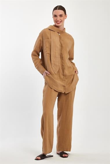 ELENA PANTOLONLU TAKIM KAHVERENGİ