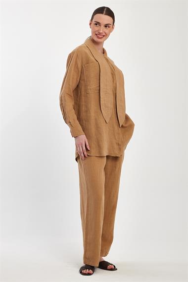 ELENA PANTOLONLU TAKIM KAHVERENGİ