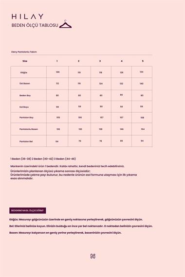 Eleny Yandan Patlı Modal Pantolonlu Takım MÜRDÜM