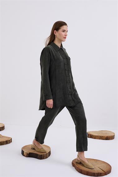 Emosh Britli Düğmeli Pantolonlu Takım HAKİ