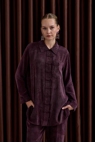 Emosh Britli Düğmeli Pantolonlu Takım MÜRDÜM