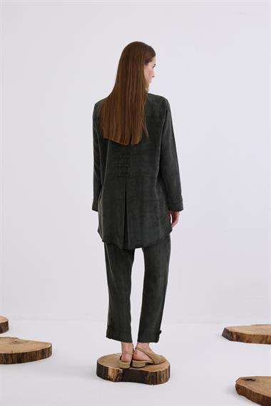 Emosh Britli Düğmeli Pantolonlu Takım HAKİ