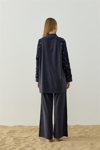 HELEN PANTOLONLU TAKIM LACİVERT