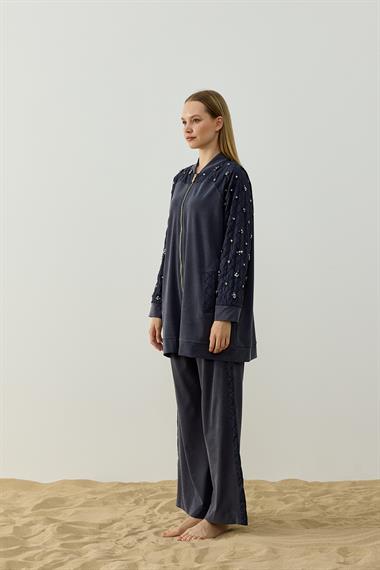 HELEN PANTOLONLU TAKIM LACİVERT