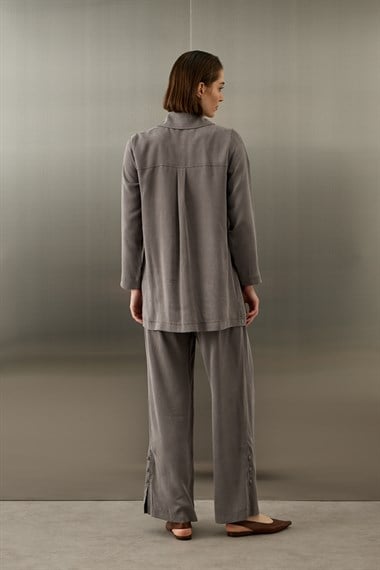 Henry Britli Lyocell Pantolonlu Takım GRİ