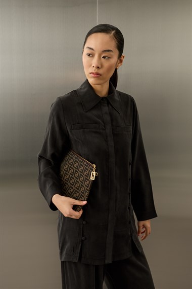 Henry Britli Lyocell Pantolonlu Takım SİYAH