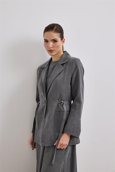 Ibıza Ceketli İçlik Elbiseli Takım GRİ