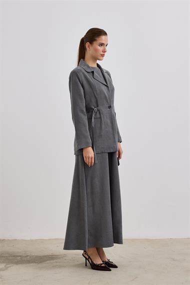 Ibıza Ceketli İçlik Elbiseli Takım GRİ