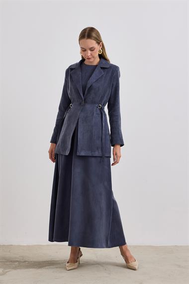 Ibıza Ceketli İçlik Elbiseli Takım LACİVERT