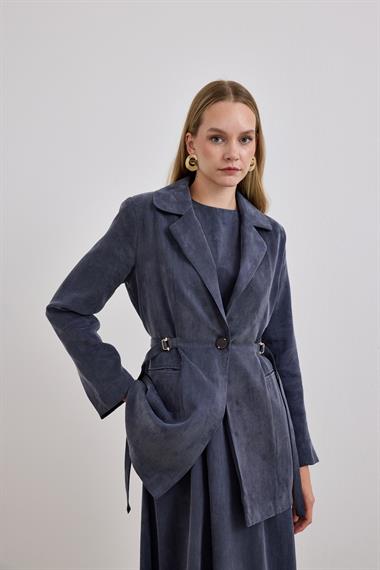 Ibıza Ceketli İçlik Elbiseli Takım LACİVERT