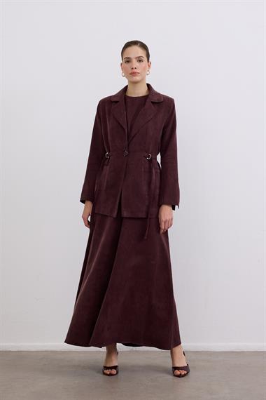 Ibıza Ceketli İçlik Elbiseli Takım MÜRDÜM