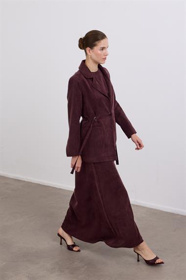 Ibıza Ceketli İçlik Elbiseli Takım MÜRDÜM