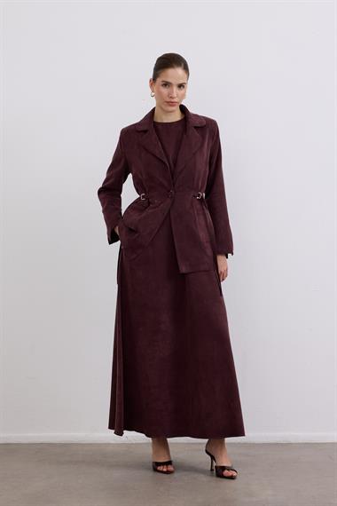 Ibıza Ceketli İçlik Elbiseli Takım MÜRDÜM