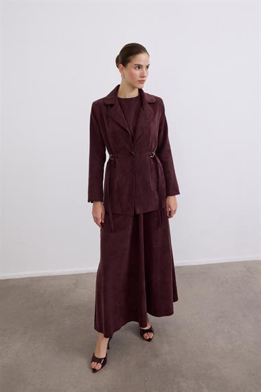 Ibıza Ceketli İçlik Elbiseli Takım MÜRDÜM