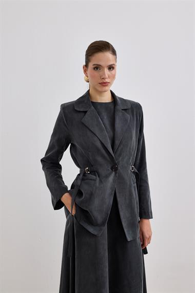 Ibıza Ceketli İçlik Elbiseli Takım SİYAH