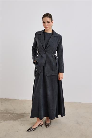 Ibıza Ceketli İçlik Elbiseli Takım SİYAH