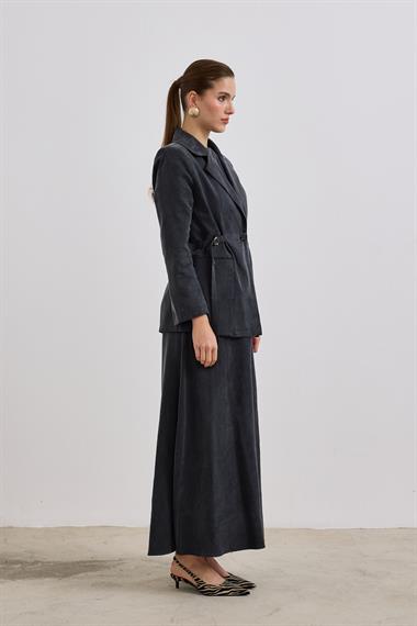 Ibıza Ceketli İçlik Elbiseli Takım SİYAH