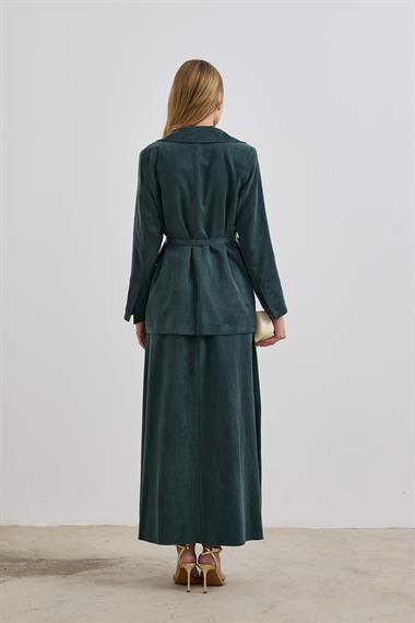 Ibıza Ceketli İçlik Elbiseli Takım ZÜMRÜT