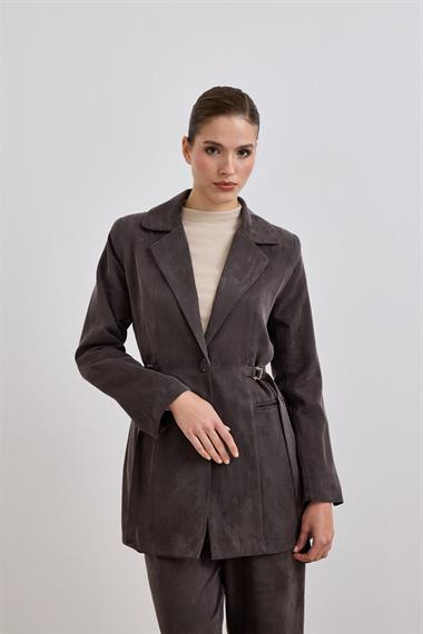 İbiza Ceketli Pantolonlu Takım KAHVERENGİ