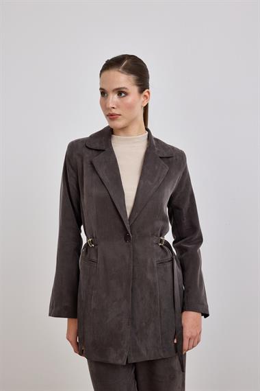 İbiza Ceketli Pantolonlu Takım KAHVERENGİ