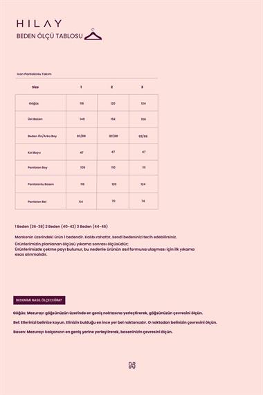 Icon Nervürlü Garni Kumaşlı Pantolonlu Takım LACİVERT