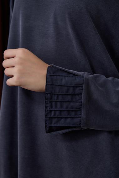 Icon Nervürlü Garni Kumaşlı Pantolonlu Takım LACİVERT