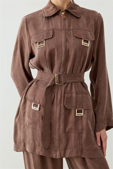 IRIS PANTOLONLU TAKIM KAHVERENGİ