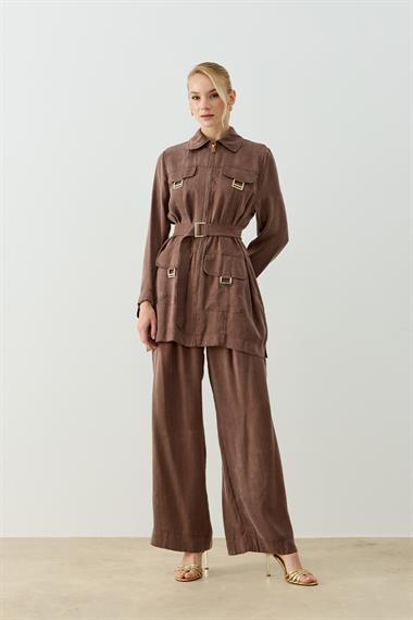 IRIS PANTOLONLU TAKIM KAHVERENGİ