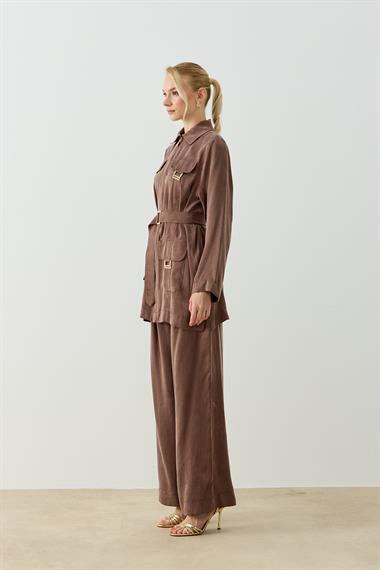 IRIS PANTOLONLU TAKIM KAHVERENGİ