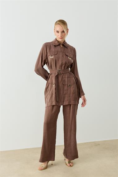 IRIS PANTOLONLU TAKIM KAHVERENGİ