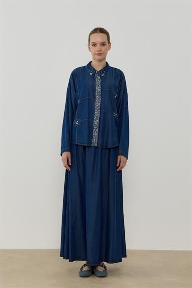 JANE ETEKLİ TAKIM LACİVERT