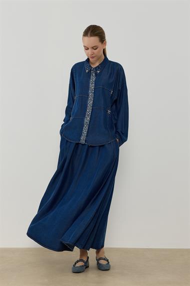 JANE ETEKLİ TAKIM LACİVERT