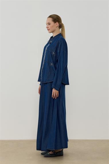 JANE ETEKLİ TAKIM LACİVERT